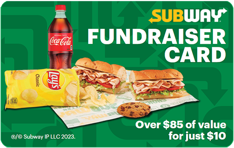 Image of Subway fundraiser card